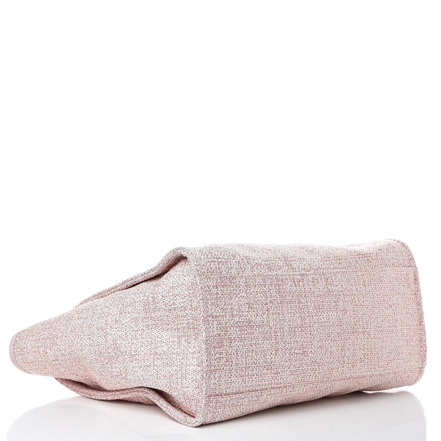 Straw Lurex Large Deauville Tote Pink