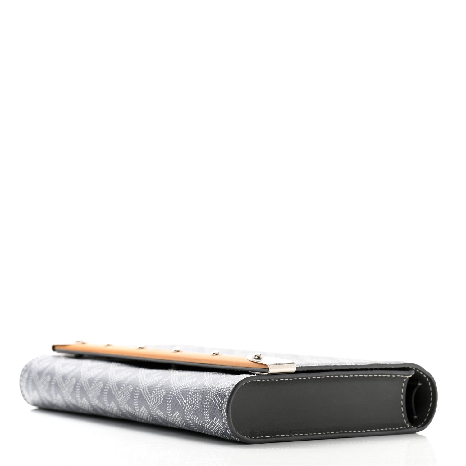 Goyard Goyardine Monte Carlo Bois Clutch With Strap Gray 9 of 9