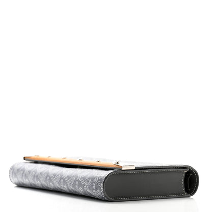 Goyard Goyardine Monte Carlo Bois Clutch With Strap Gray 9 of 9