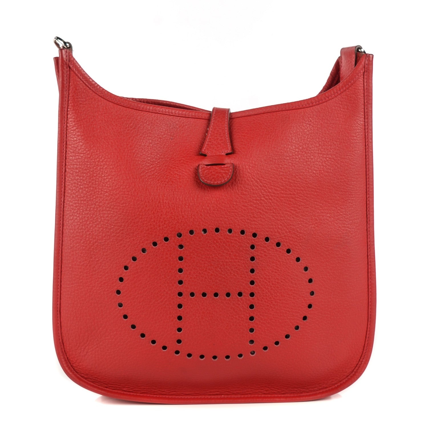 Hermes Taurillon Clemence Evelyne III PM Rouge Casaque 1 of 13