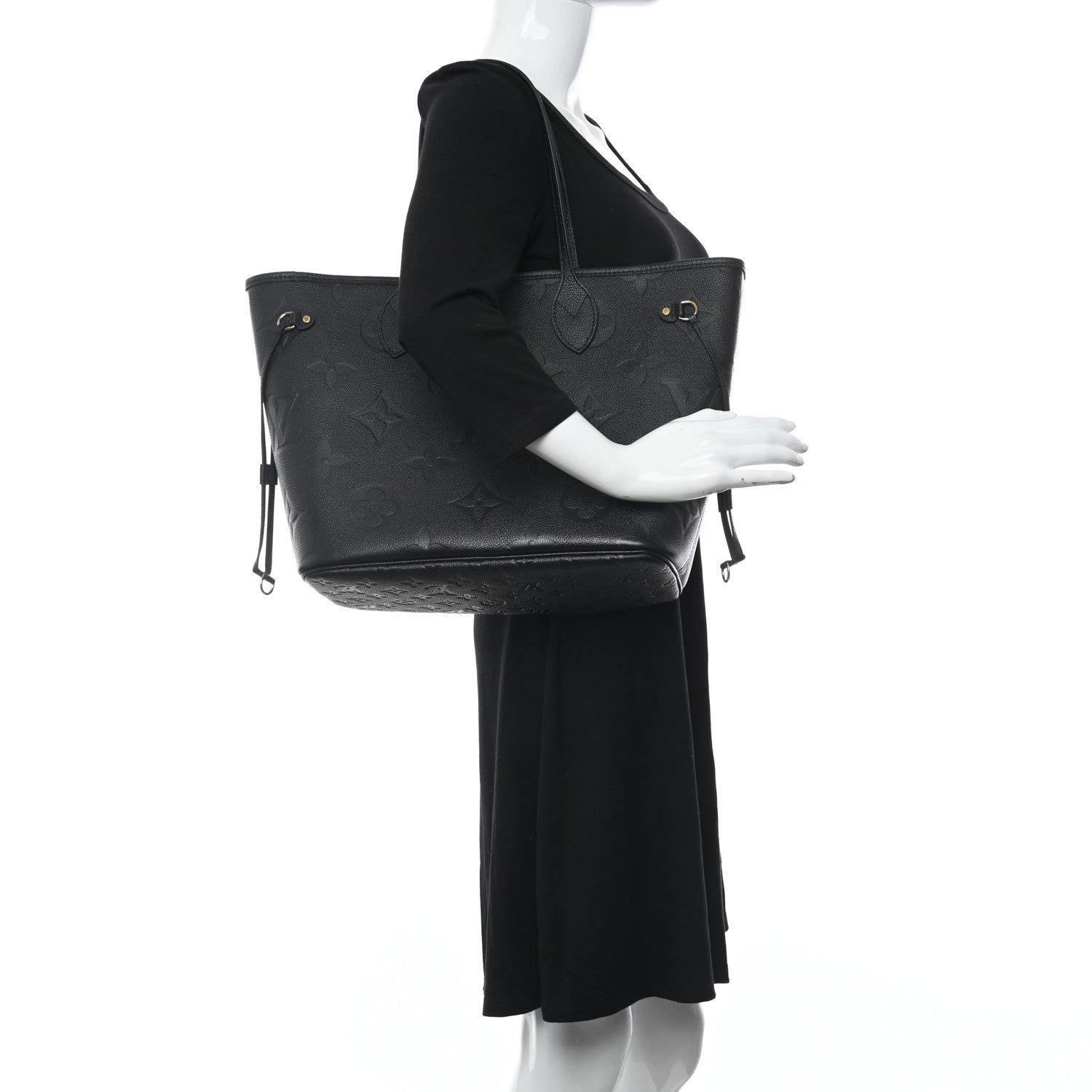 Louis Vuitton Empreinte Monogram Giant Neverfull MM Black 2 of 10
