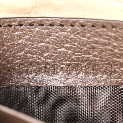 Gucci GG Supreme Monogram Textured Calfskin Web Mini Ophidia Half Moon Hobo Beige Ebony New Acero Beige Ebony New Acero 8 of 12