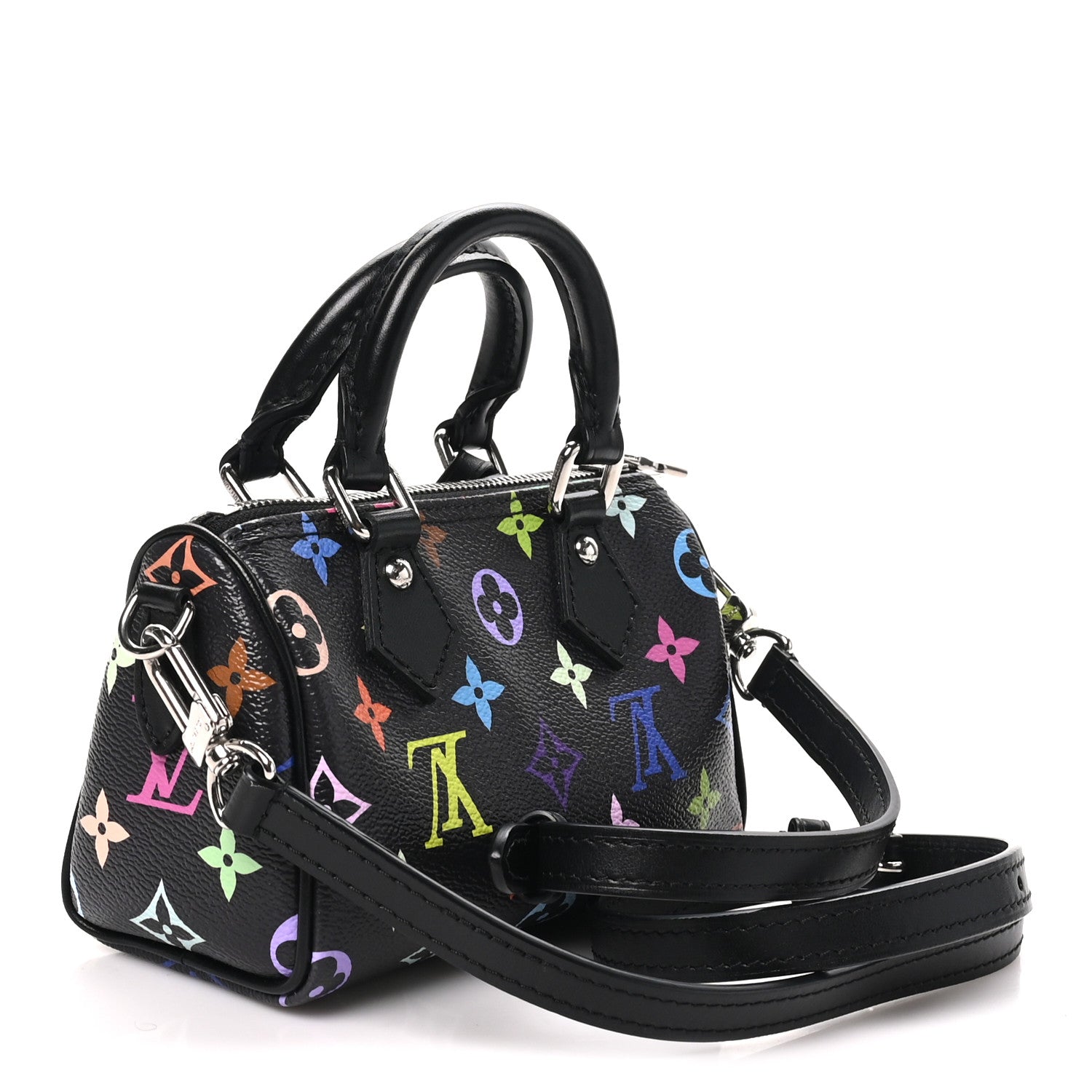 Louis Vuitton LV x TM Monogram Multicolor Nano Speedy Black 2 of 8
