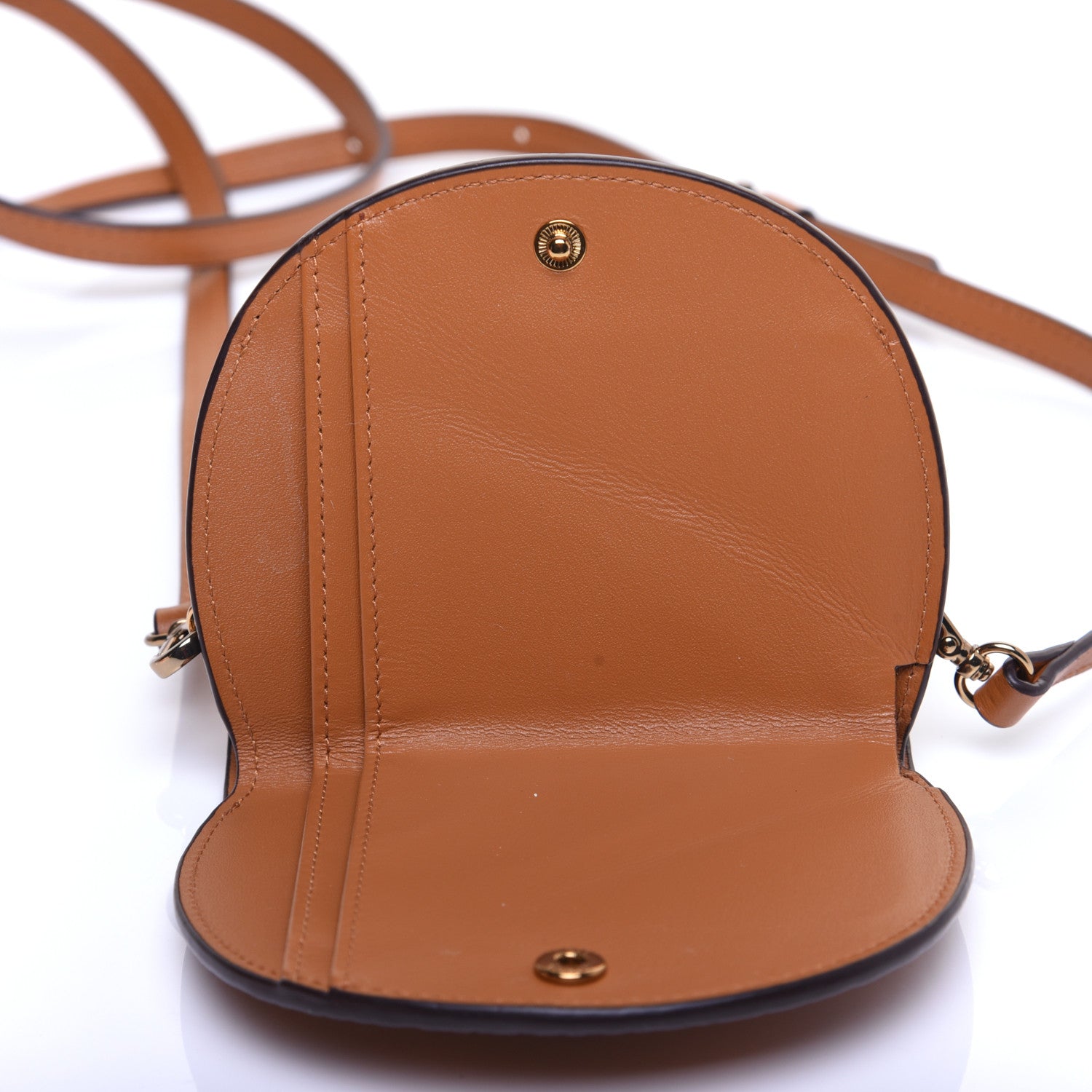 MCM Visetos Small Patricia Round Crossbody Wallet Cognac 12 of 13