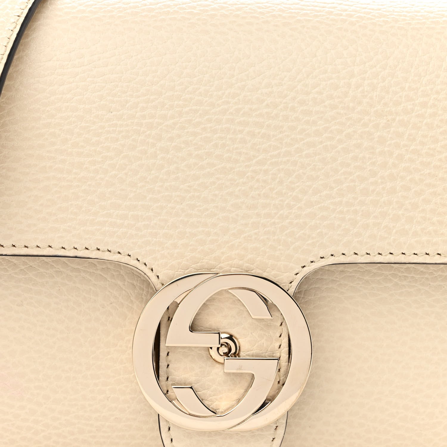 Gucci Dollar Calfskin Interlocking G Crossbody Bag Mystic White 8 of 12