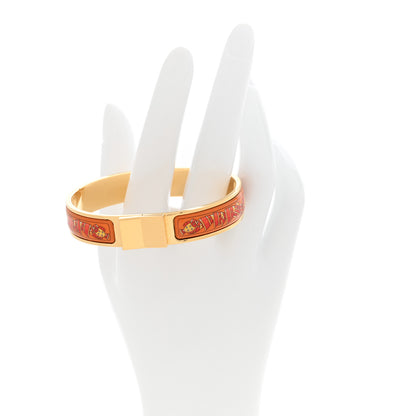 Hermes Enamel Printed Narrow Recontre Oceane Fish Loquet Bracelet 2 of 5