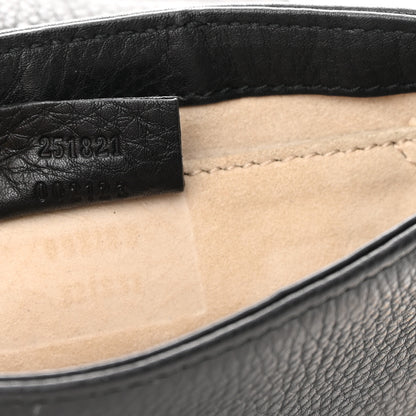 Gucci Pebbled Calfskin Small 1973 Chain Shoulder Bag Black 7 of 11