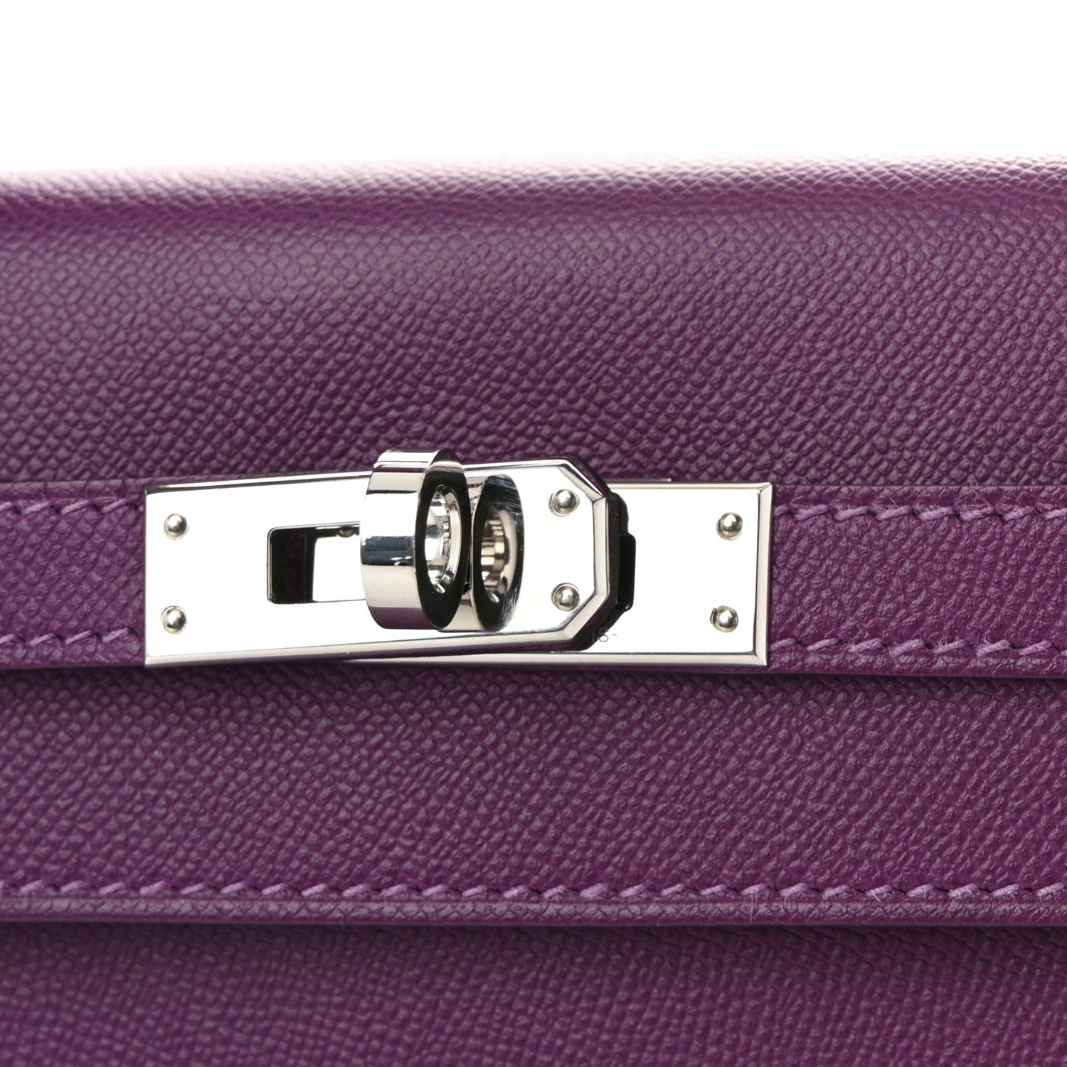 Hermes Madame Calfskin Kelly Sellier 25 Anemone 7 of 10