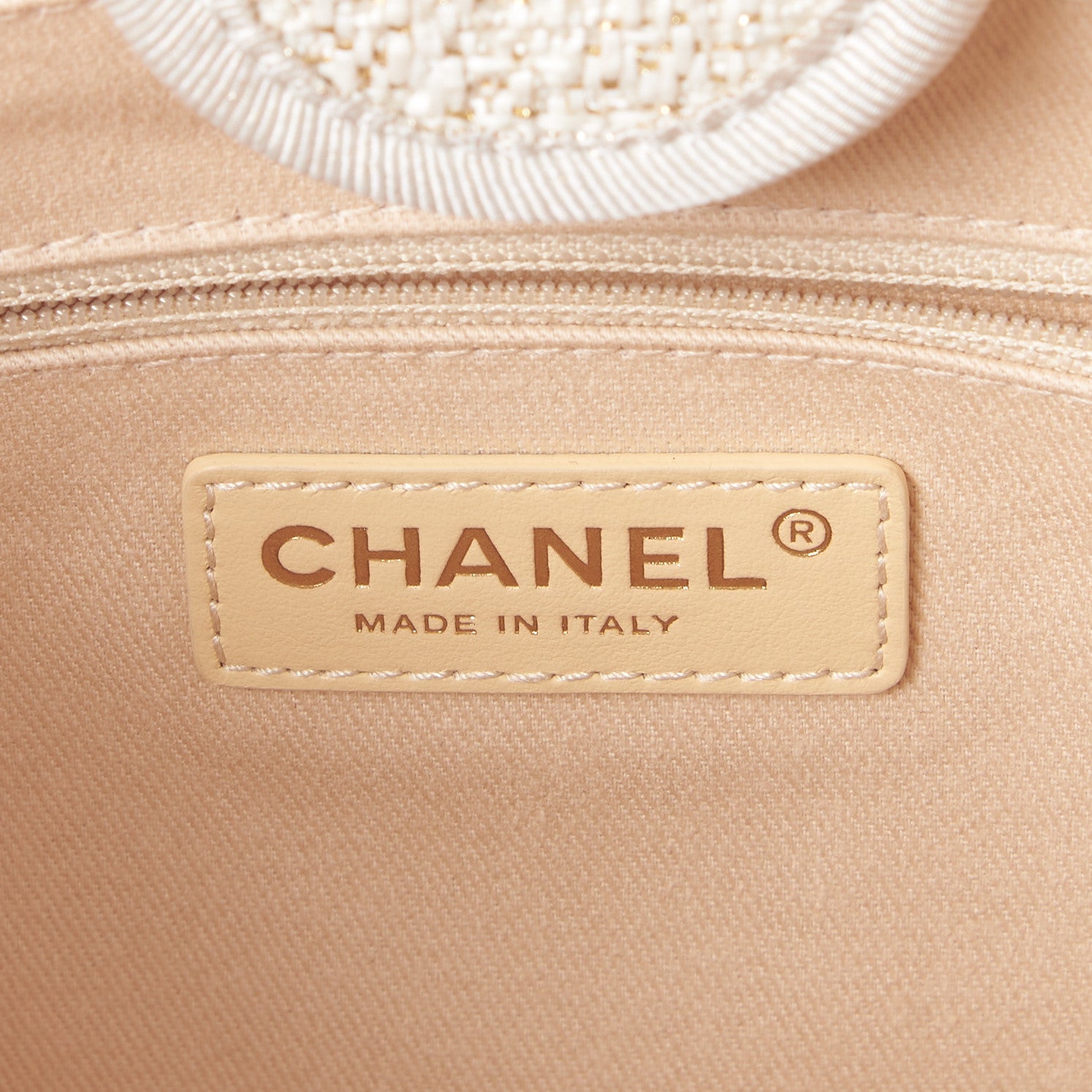 Chanel Lurex Boucle Small Deauville Tote Ivory 9 of 10