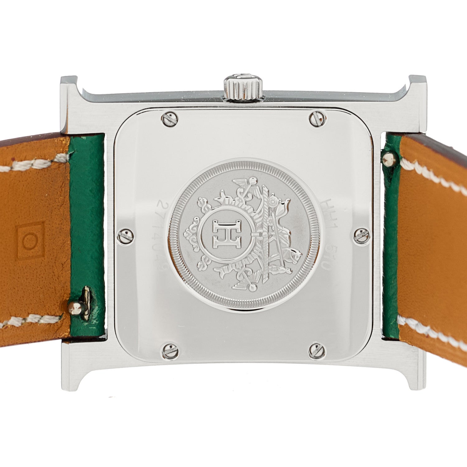 Hermes Stainless Steel Epsom 26mm Heure H Hour Quartz Watch Vert Jade 5 of 5