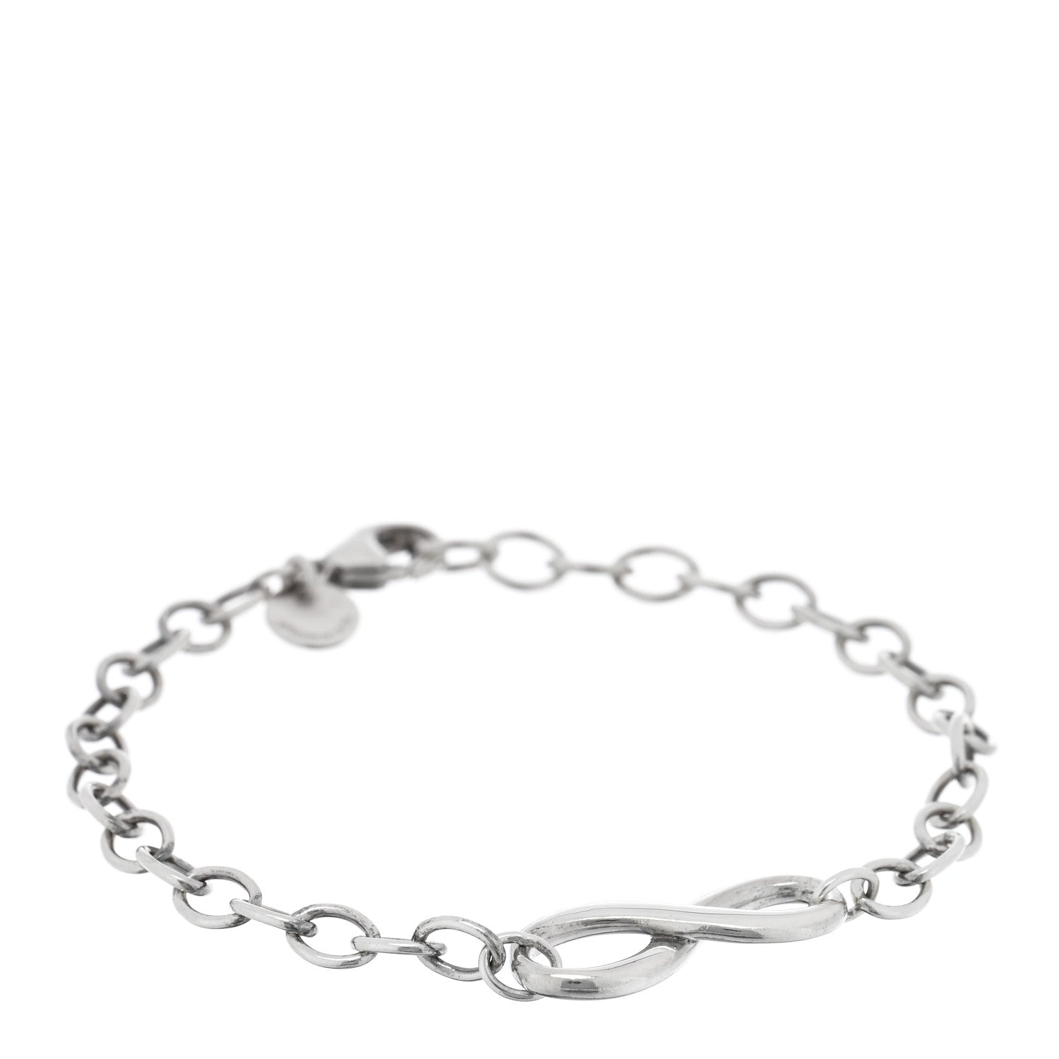 Tiffany Sterling Silver Infinity Chain Bracelet 1 of 3