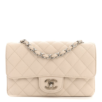 Chanel Caviar Quilted Mini Rectangular Flap Light Beige 1 of 13
