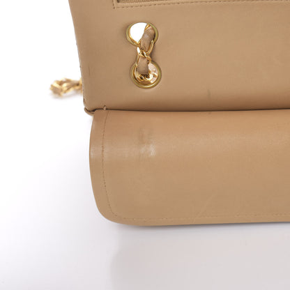 Chanel Lambskin Quilted Medium Double Flap Beige 15 of 16