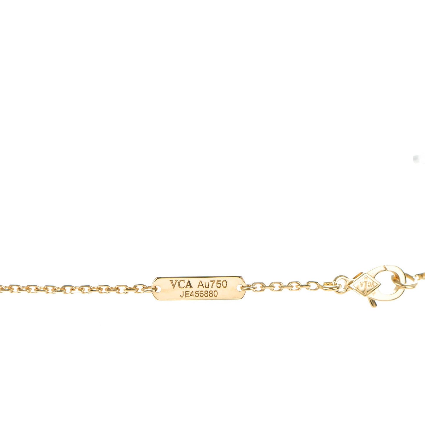 18K Yellow Gold Blue Sevres Porcelain Magic Alhambra Vendome Necklace