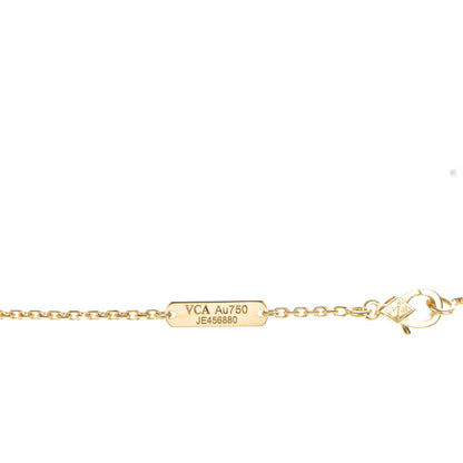 Van Cleef & Arpels 18K Yellow Gold Blue Sevres Porcelain Magic Alhambra Vendome Necklace 4 of 7