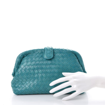 Bottega Veneta Nappa Intrecciato The Lauren 1980 Clutch Aqua 2 of 9