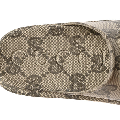Gucci Cubic Rubber GG Monogram Womens Interlocking G Platform 42mm Slide Sandals 37 Beige Ebony 6 of 8