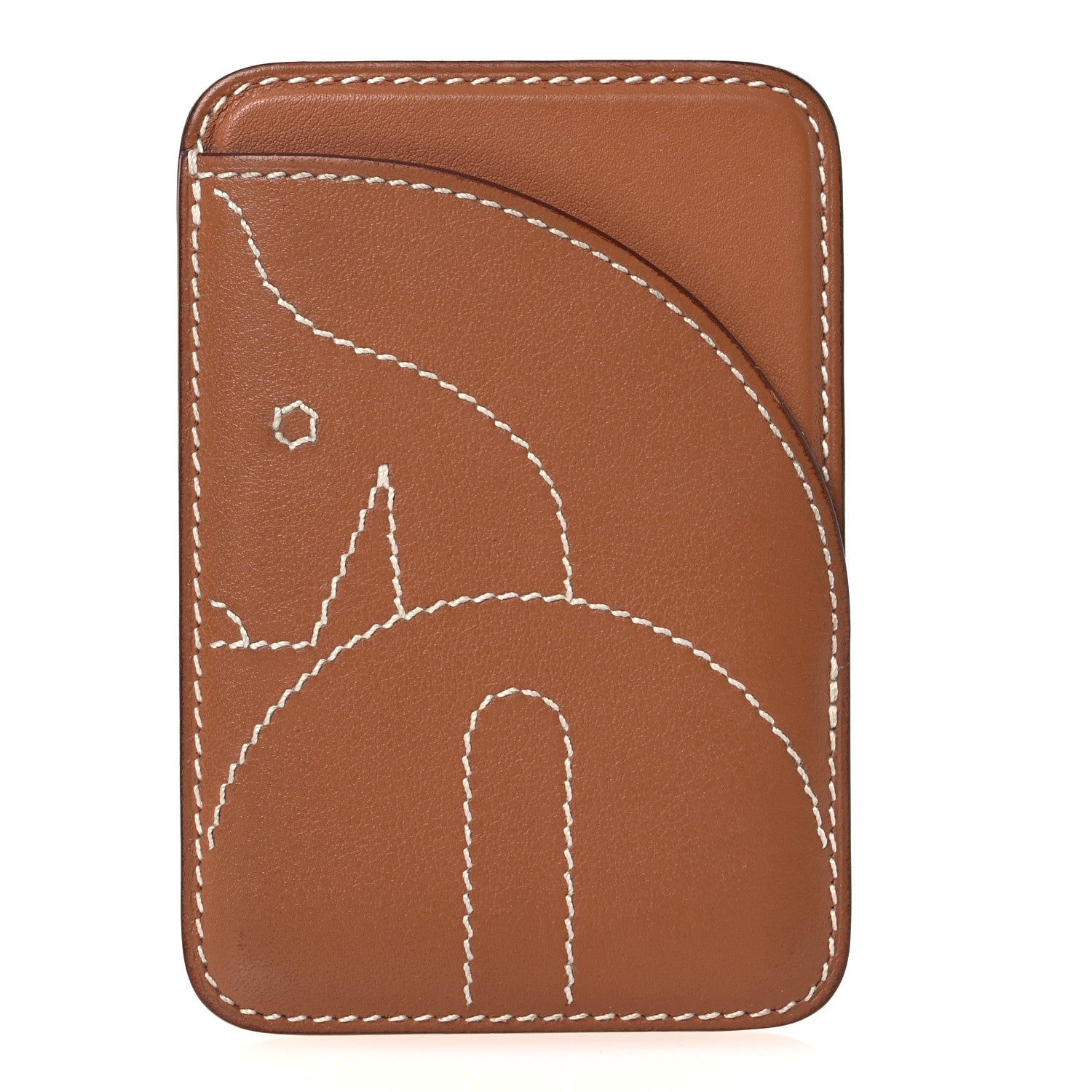 Hermes Swift Stitched Cheval MagSafe Card Holder Gold 1 of 7