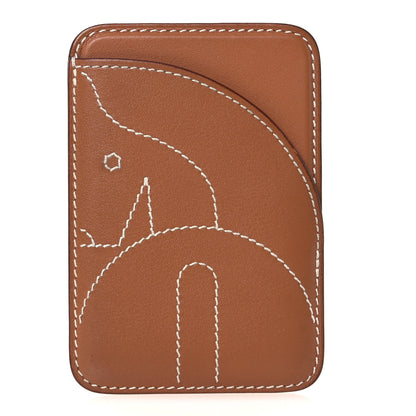 Hermes Swift Stitched Cheval MagSafe Card Holder Gold 1 of 7