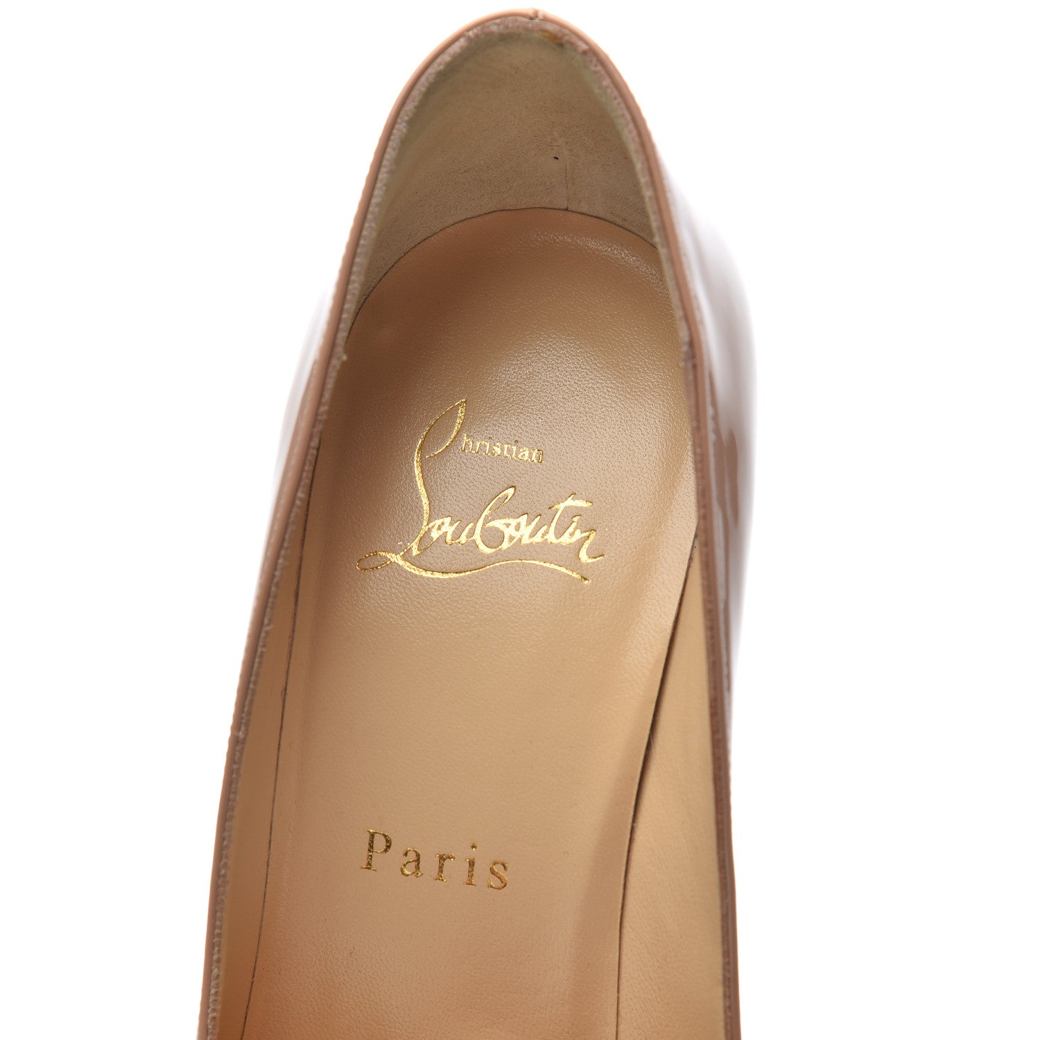 Christian Louboutin Patent Pigalle Follies 100 Pumps 36.5 Nude 6 of 15