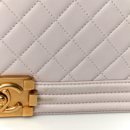 Chanel Lambskin Quilted New Medium Boy Flap Light Pink 12 of 16