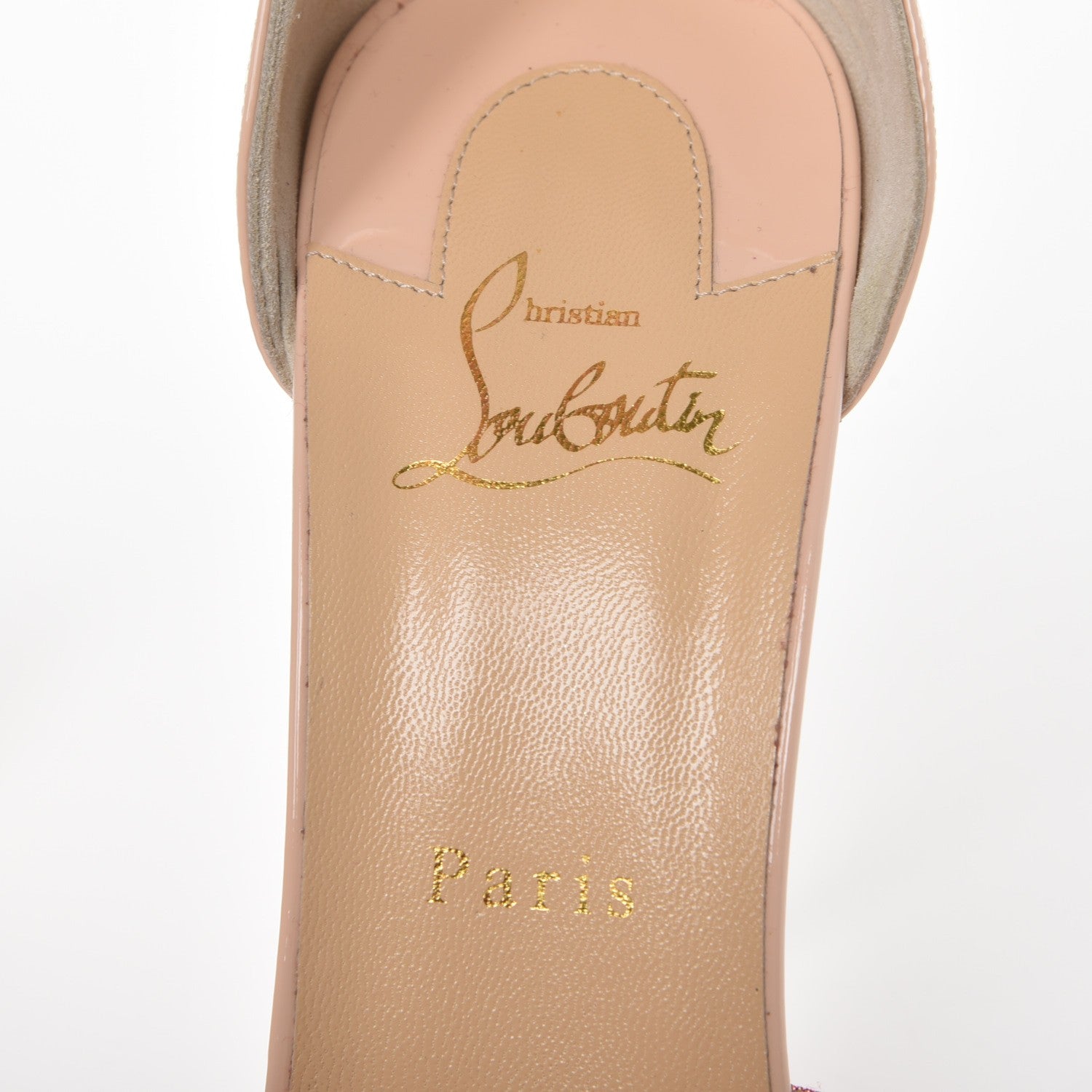 Christian Louboutin Glitter Fabric Patent Dollyla 100 Pumps 41 Poudre 7 of 8