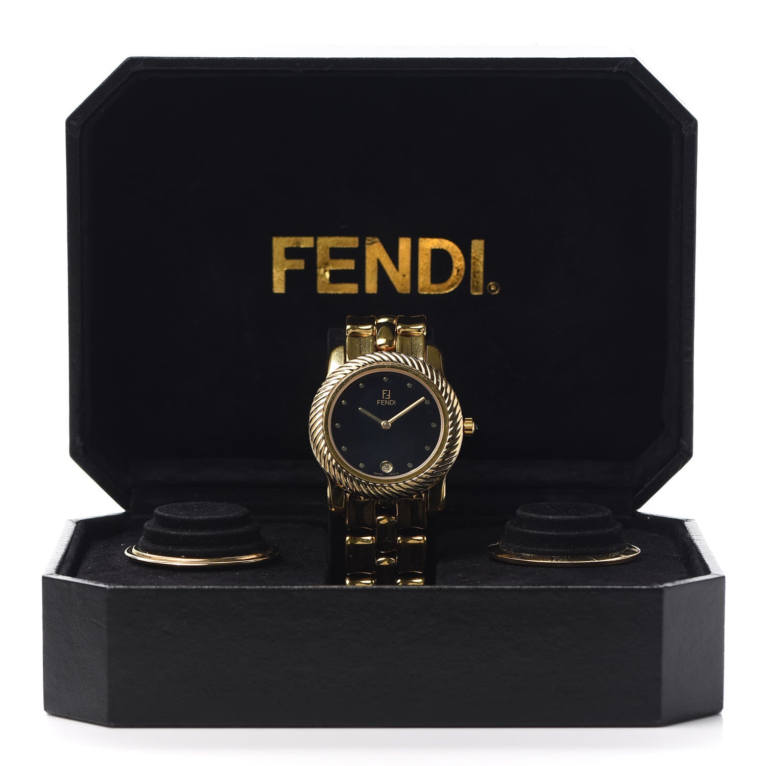 Fendi Stainless Steel 34mm Quartz Watch Black 8 of 8