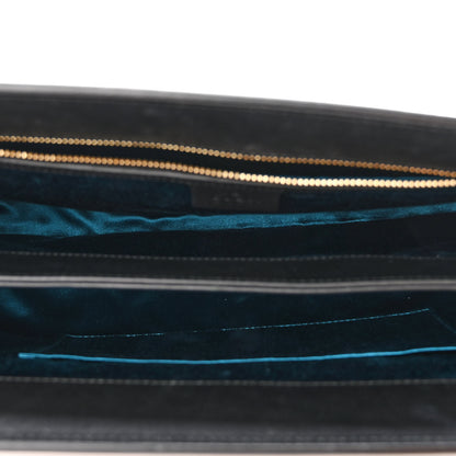 Gucci Suede Patent Web Dragon Embroidered Medium Ophidia Chain Shoulder Bag Blue Multicolor Black 5 of 10