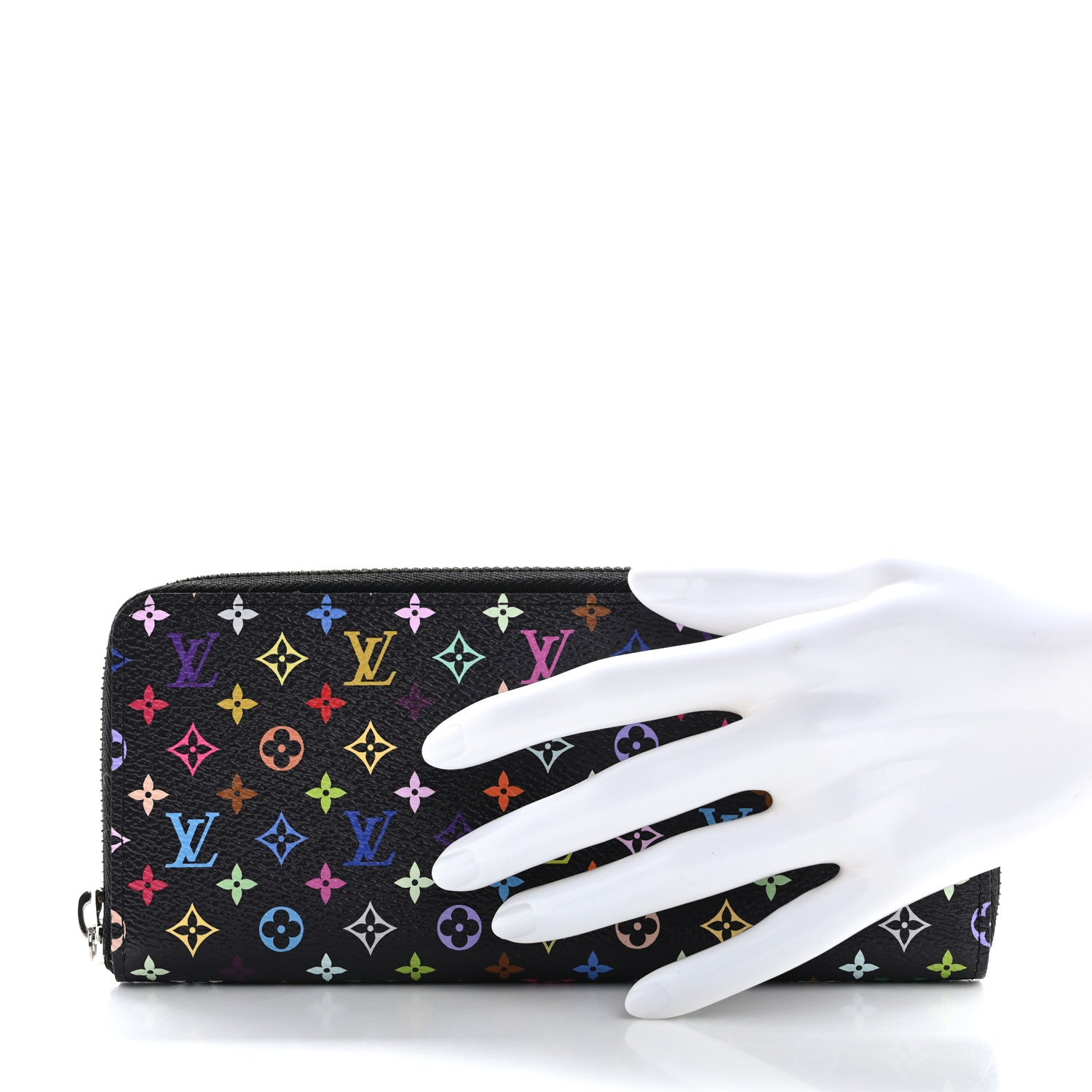 Louis Vuitton LV X TM Monogram Multicolor Clemence Wallet Black 2 of 7