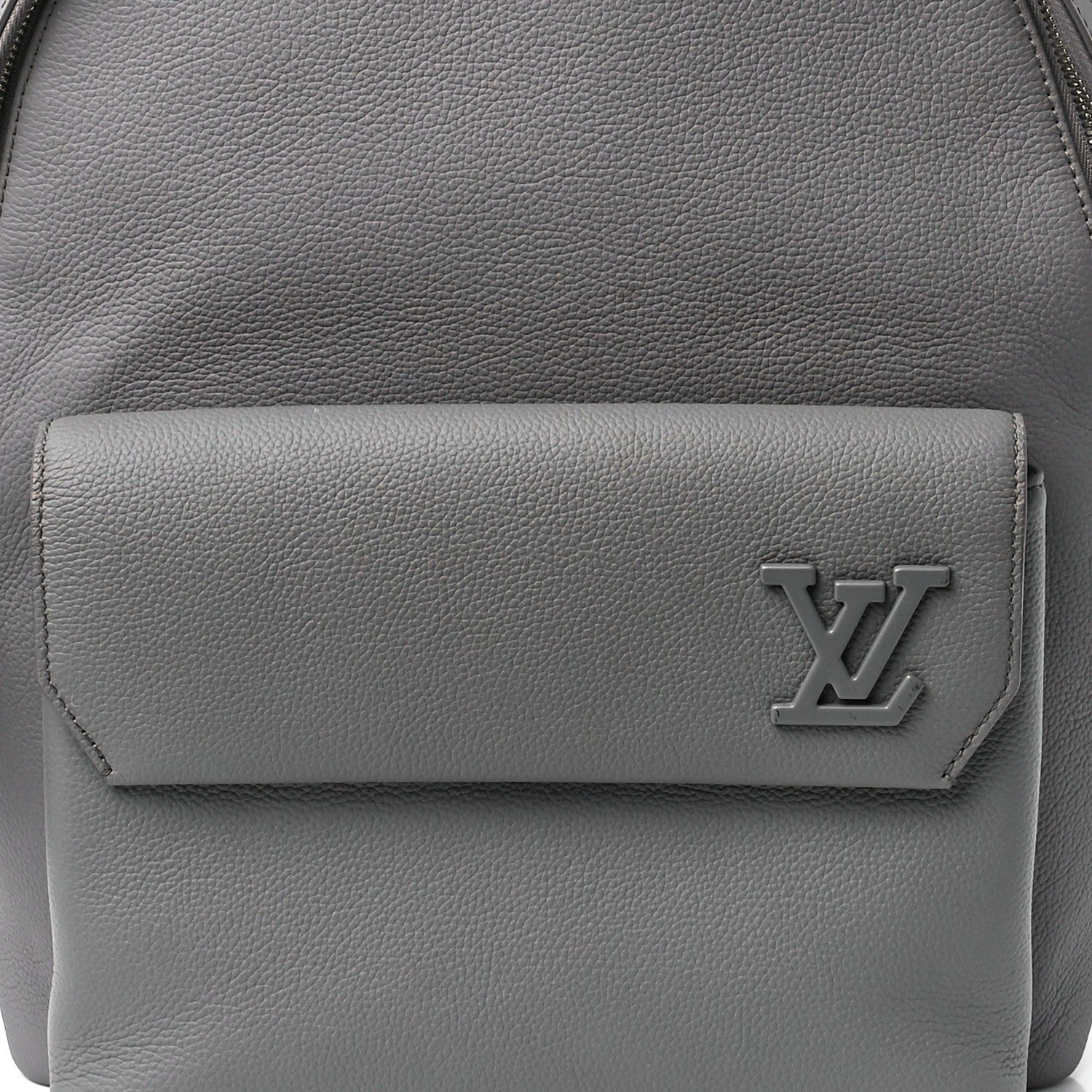 Louis Vuitton Grained Calfskin Aerogram Takeoff Backpack Grey 10 of 13