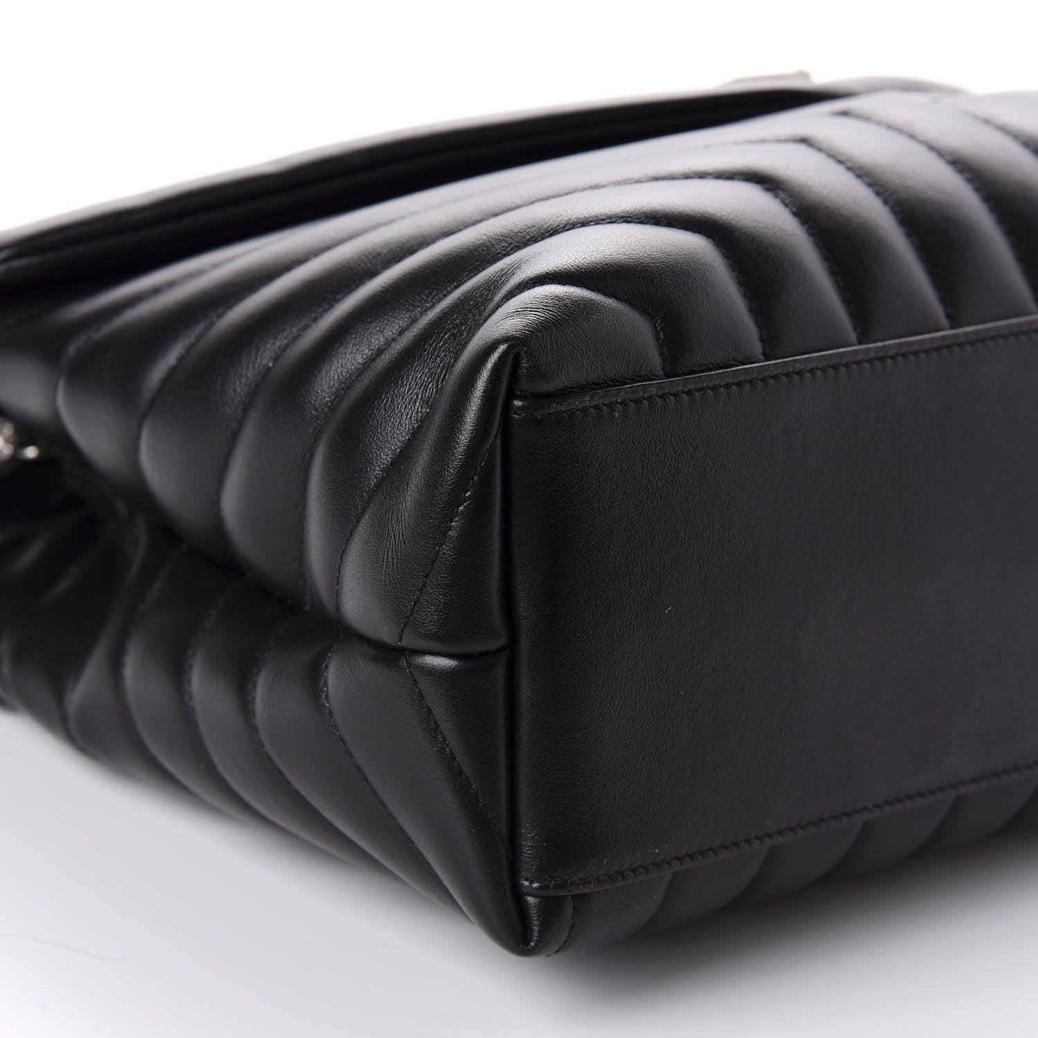 Saint Laurent Calfskin Y Quilted Monogram Medium Loulou Chain Satchel Black 6 of 11