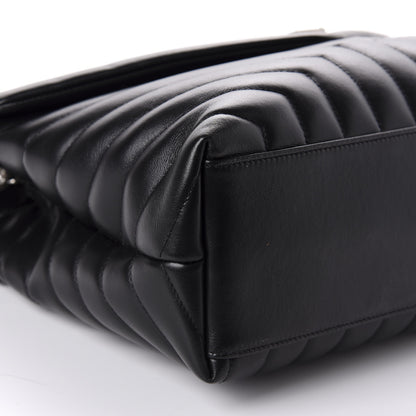 Saint Laurent Calfskin Y Quilted Monogram Medium Loulou Chain Satchel Black 6 of 11