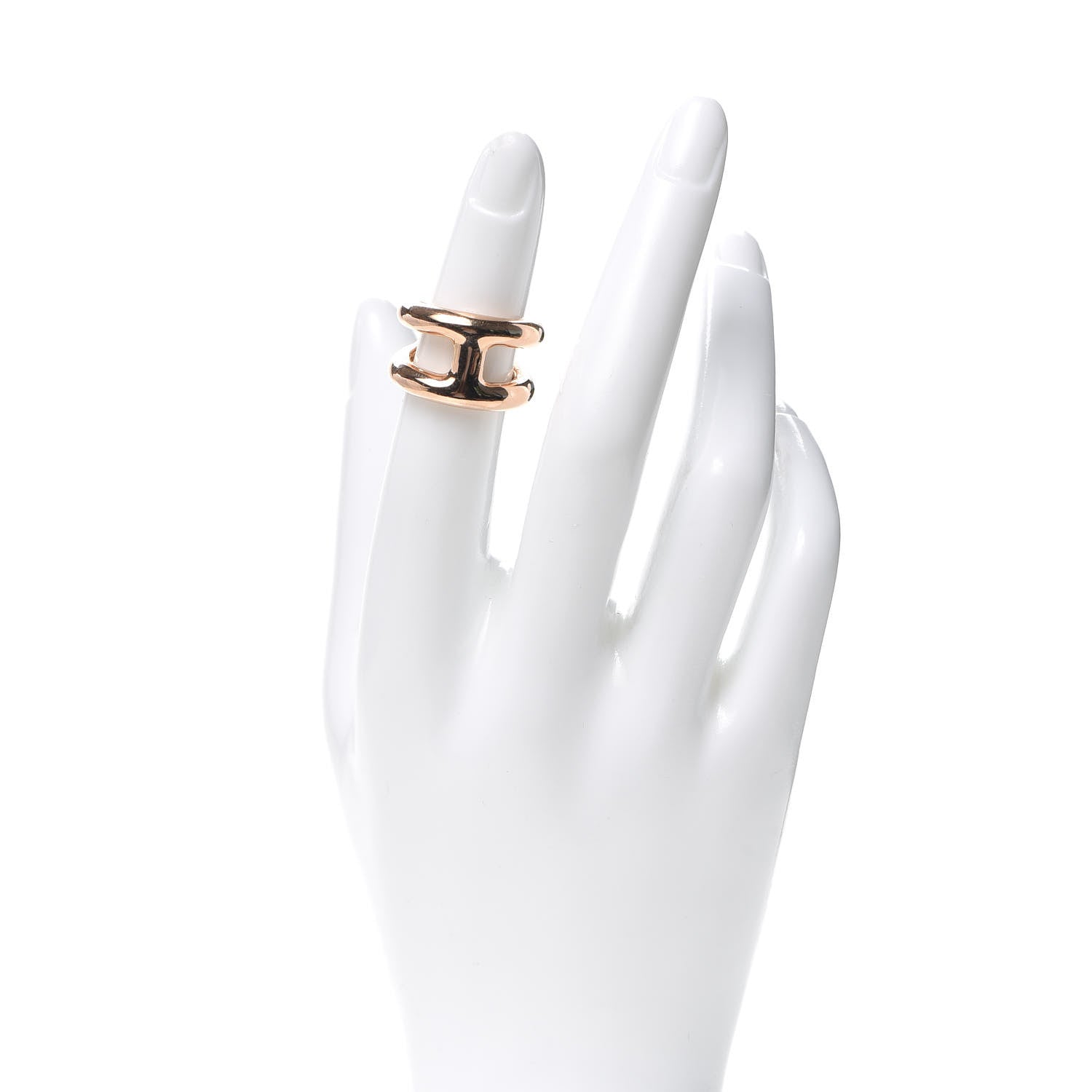 Hermes 18K Rose Gold PM Osmose Ring 47 4 2 of 6
