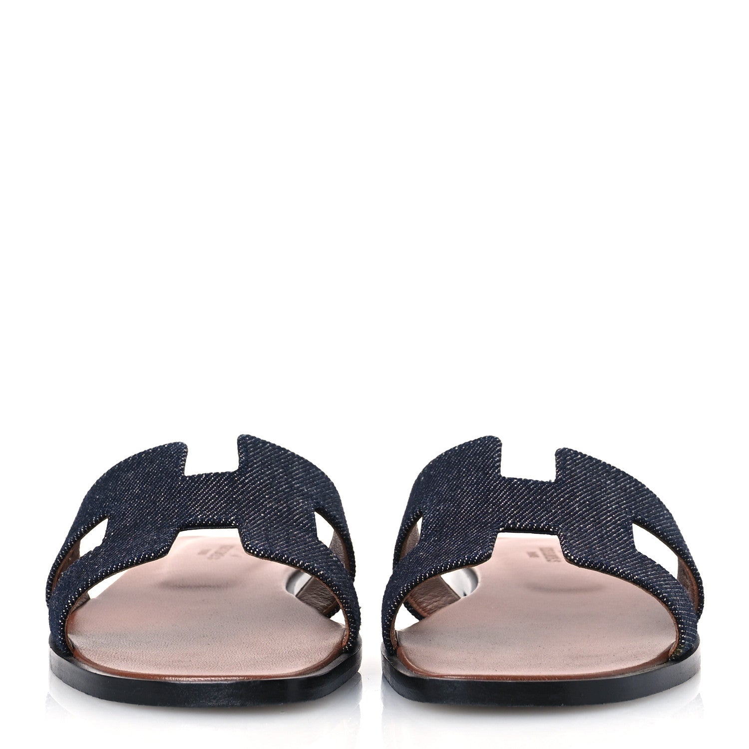 Hermes Denim Canvas Oran Sandals 36.5 Bleu Brut 3 of 12
