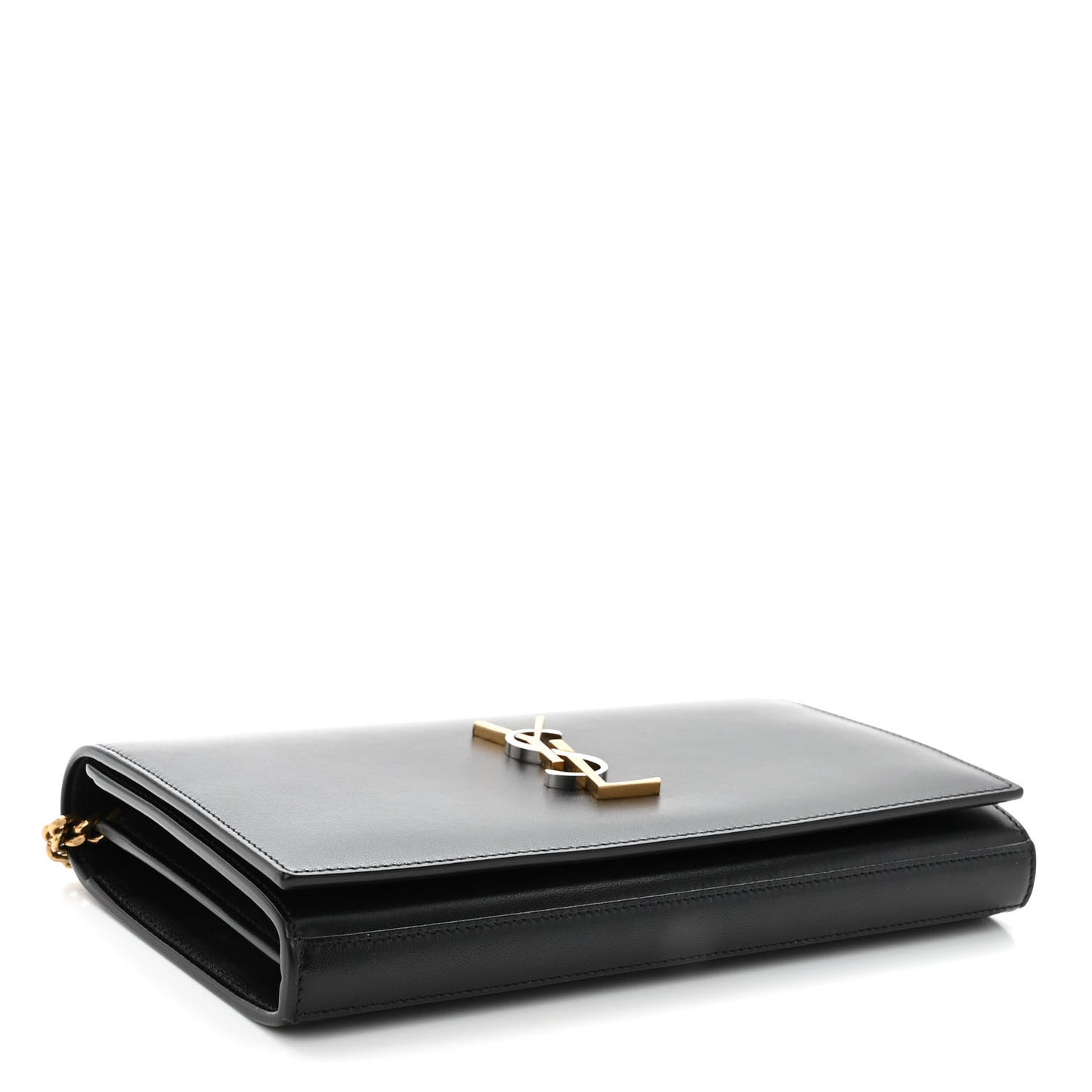 Smooth Calfskin Tri-Metal Cassandre Wallet On Chain WOC Black