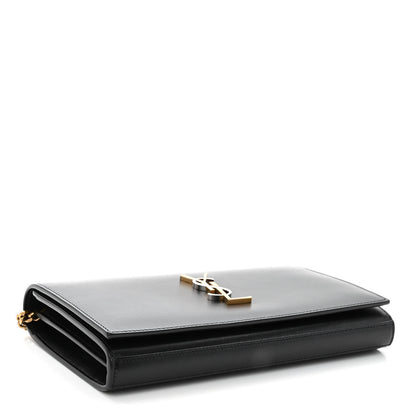 Saint Laurent Smooth Calfskin Tri-Metal Cassandre Wallet On Chain WOC Black 4 of 9