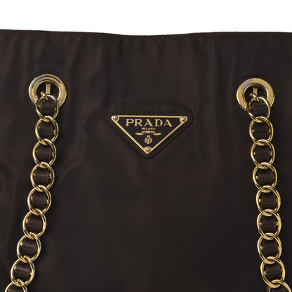 Prada Tessuto Nylon Catena Shoulder Bag Ebano 11 of 11