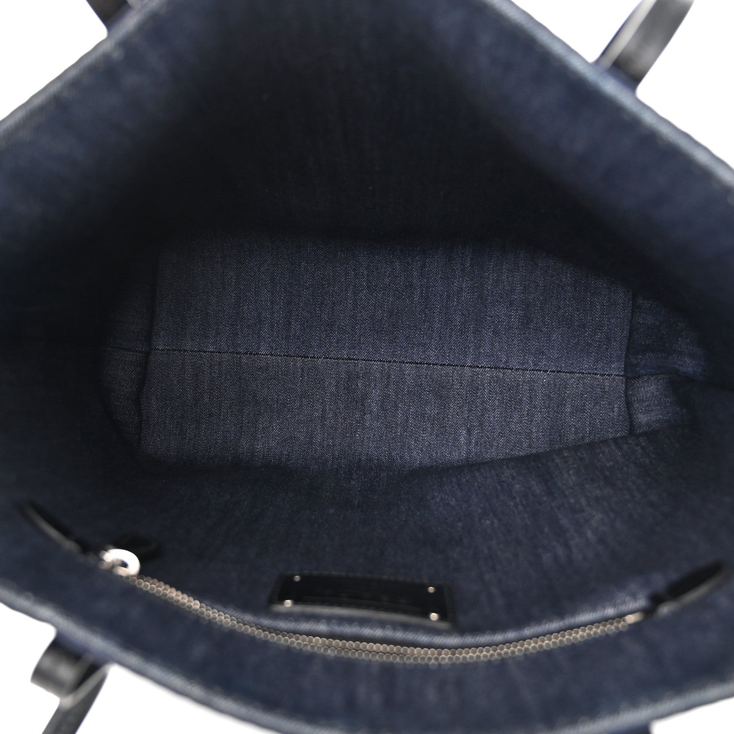 Prada Denim Logo Tote 5 of 10
