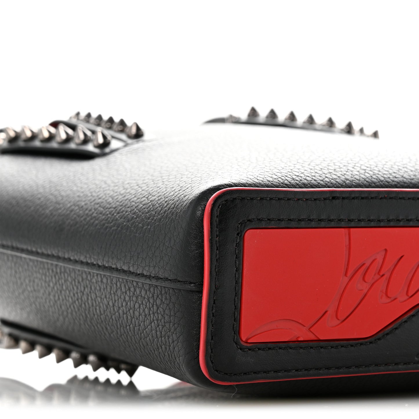 Calfskin Spikes Mini North South Cabata Tote Black