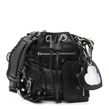 Balenciaga Agneau Arena Le Cagole Bucket Bag XS Black 1 of 10