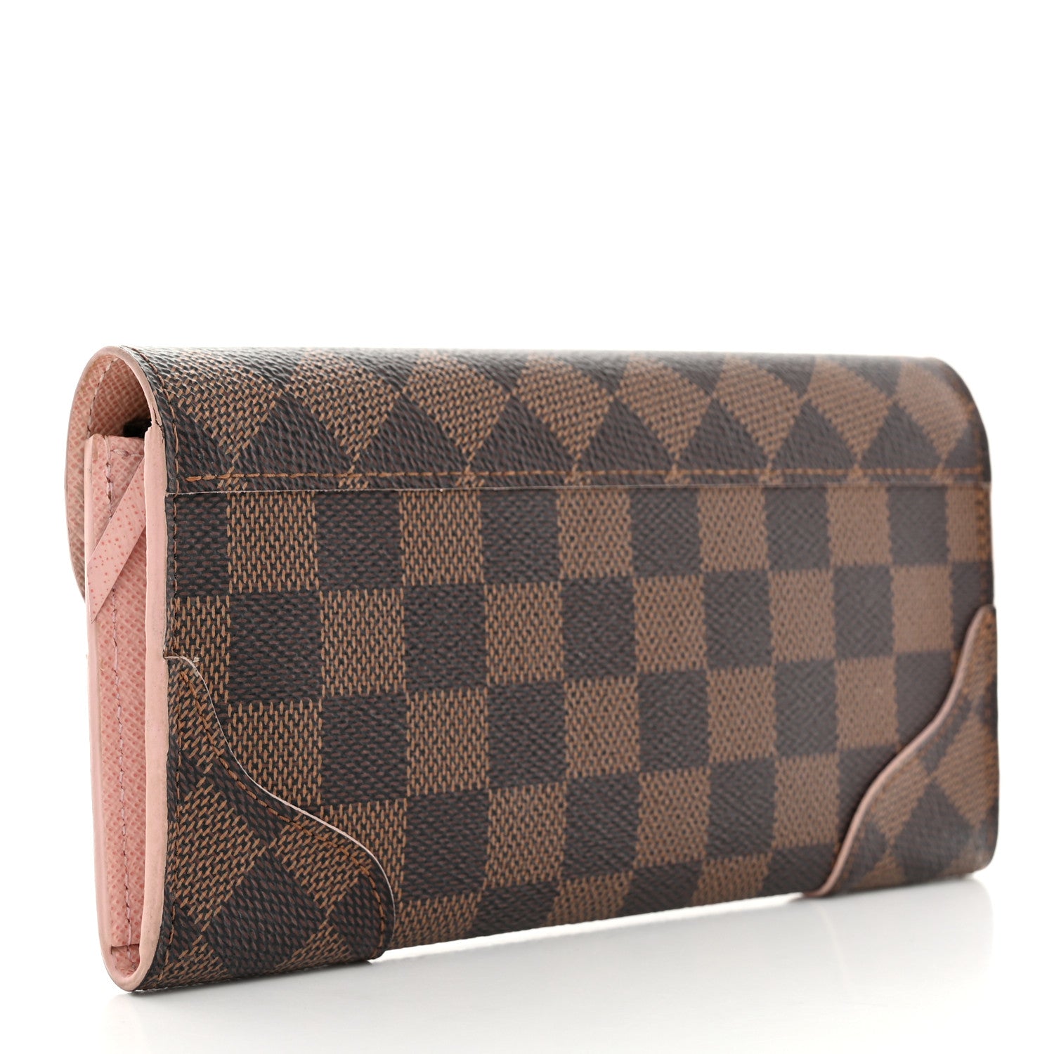 Louis Vuitton Damier Ebene Caissa Wallet Rose Ballerine 3 of 7