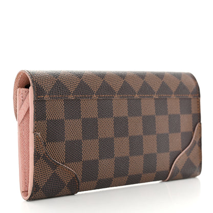 Louis Vuitton Damier Ebene Caissa Wallet Rose Ballerine 3 of 7