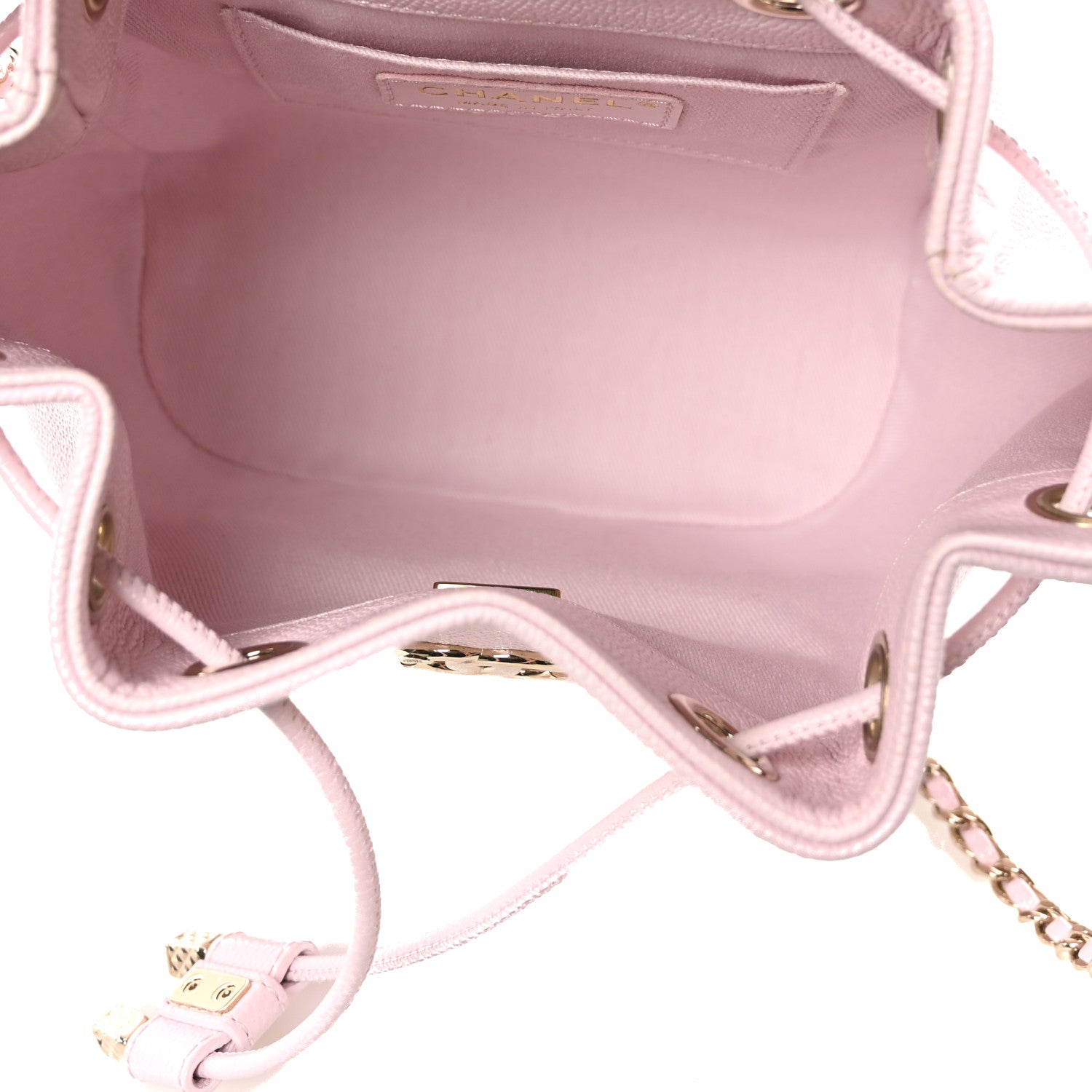 Chanel Caviar Quilted CC Pocket Bucket Bag Light Pink 5 of 10