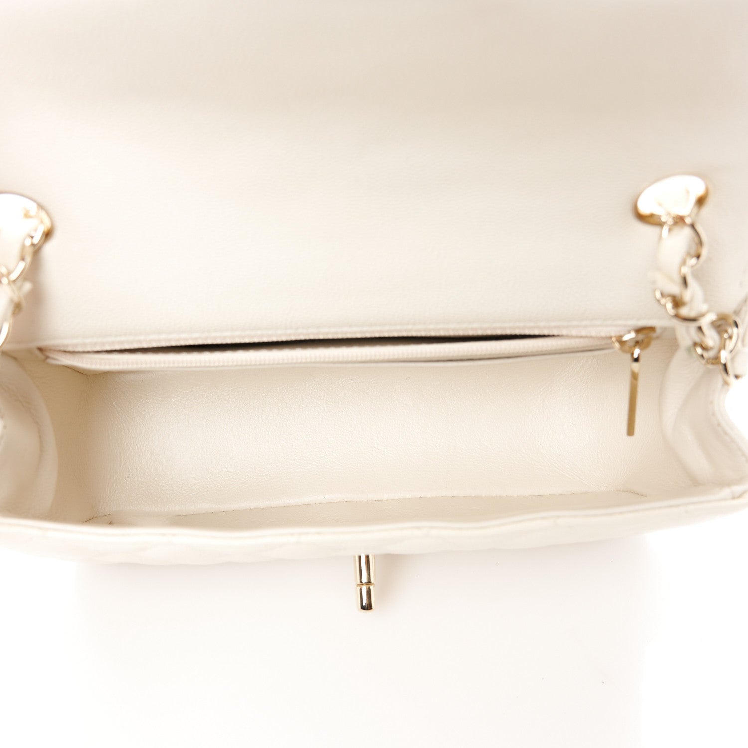 Chanel Caviar Quilted Mini Rectangular Flap White 5 of 11