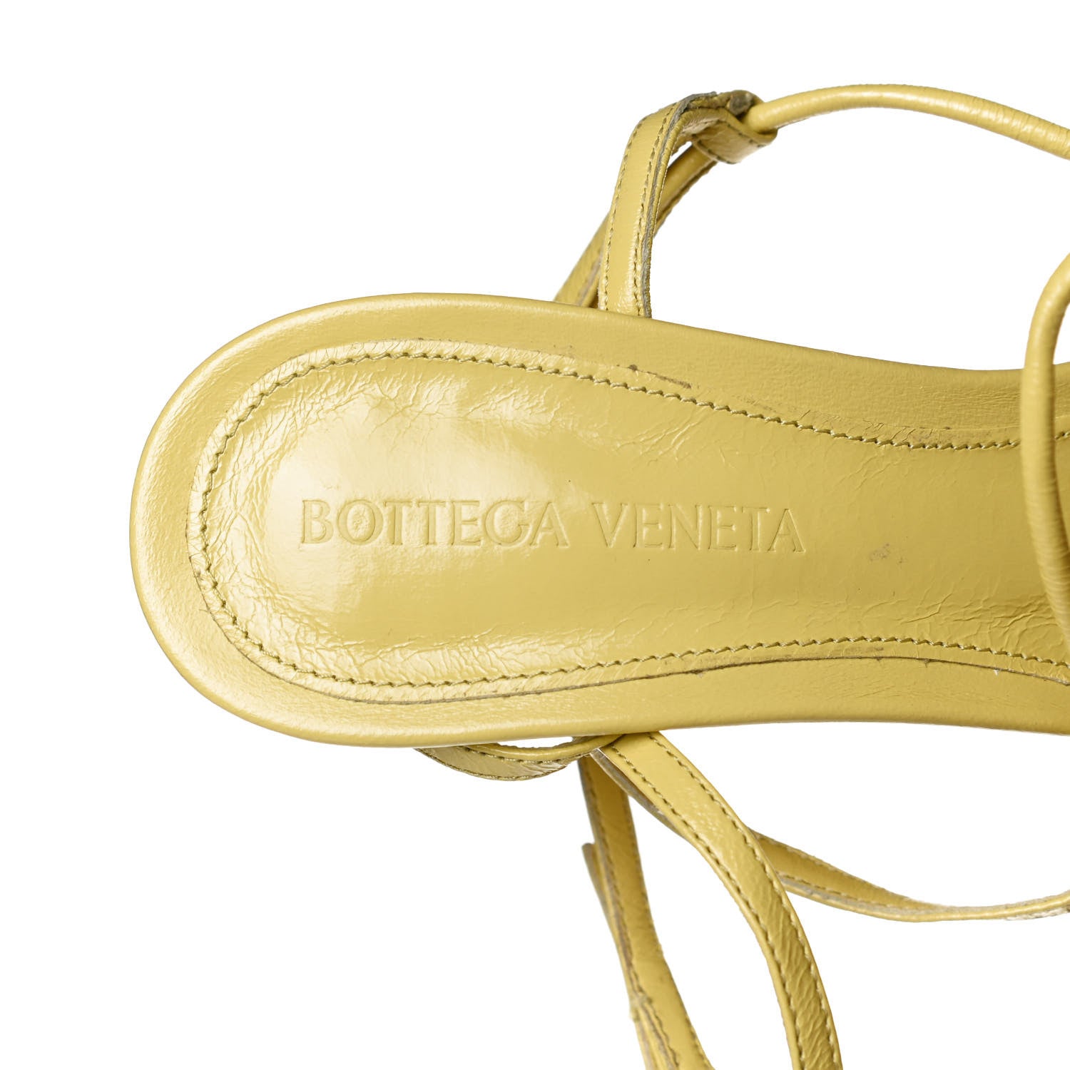 Bottega Veneta Crush Calfskin The Line 90mm Sandals 36 Acid 9 of 11