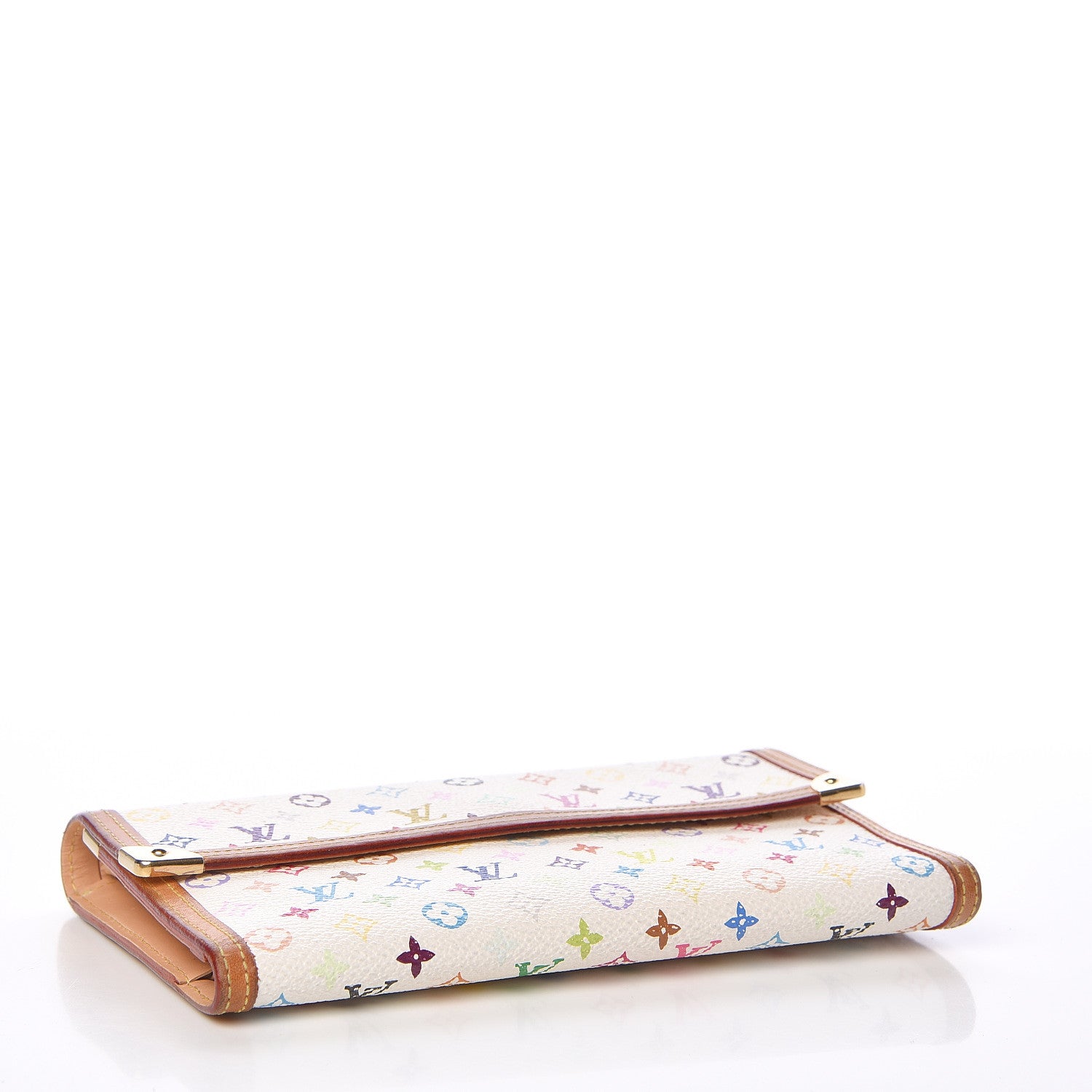 Louis Vuitton Monogram Multicolor Porte Tresor International Wallet White 4 of 10
