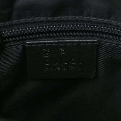 Gucci Techno Canvas Selleria Calfskin Web Small Flat Messenger Bag Black 5 of 8