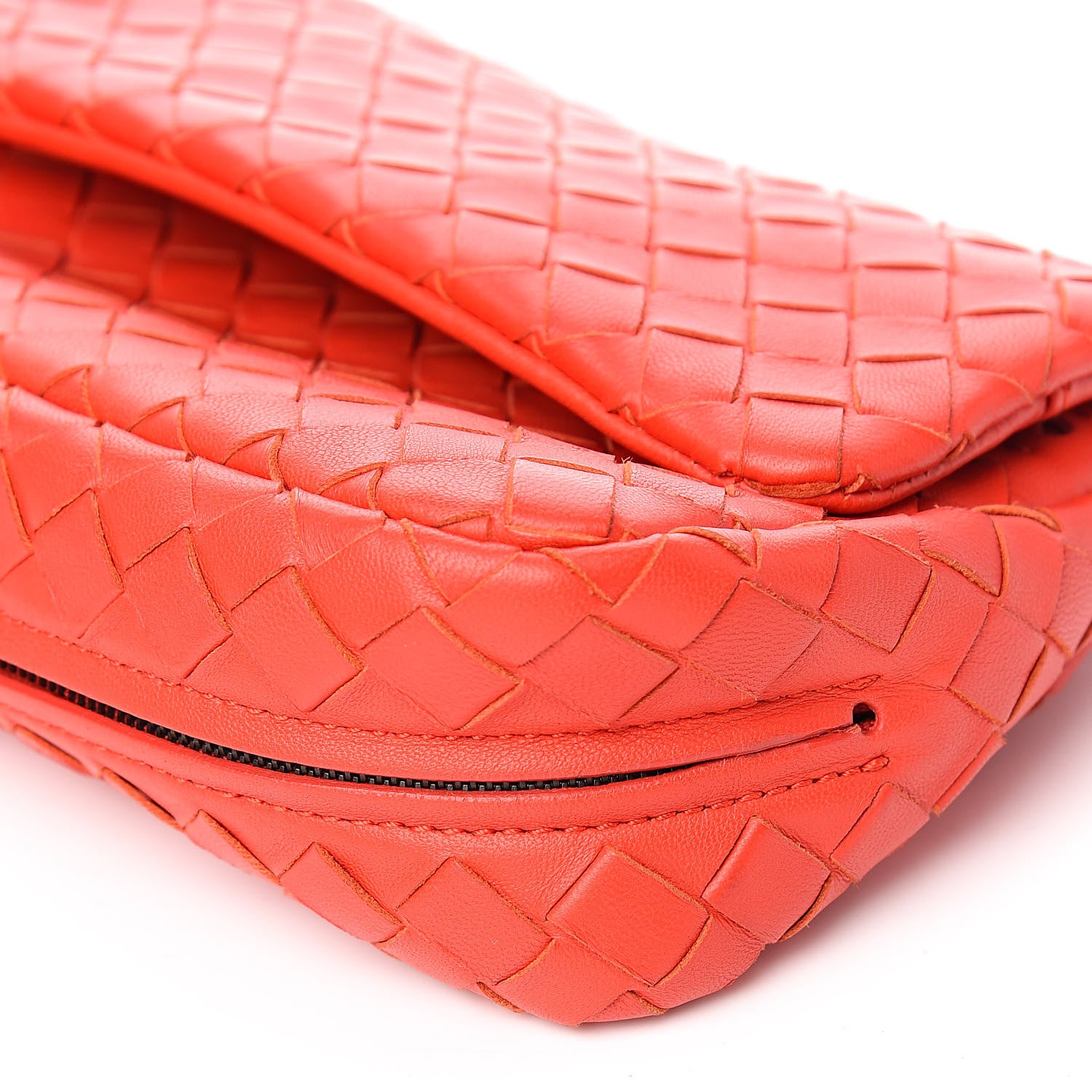 Bottega Veneta Nappa Intrecciato Chain Crossbody Red 10 of 11