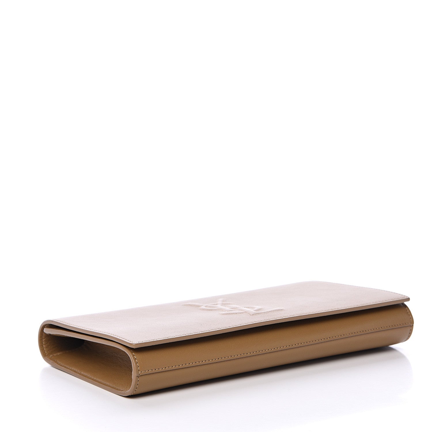Saint Laurent Calfskin Monogram Large Belle De Jour Clutch Beige 3 of 6