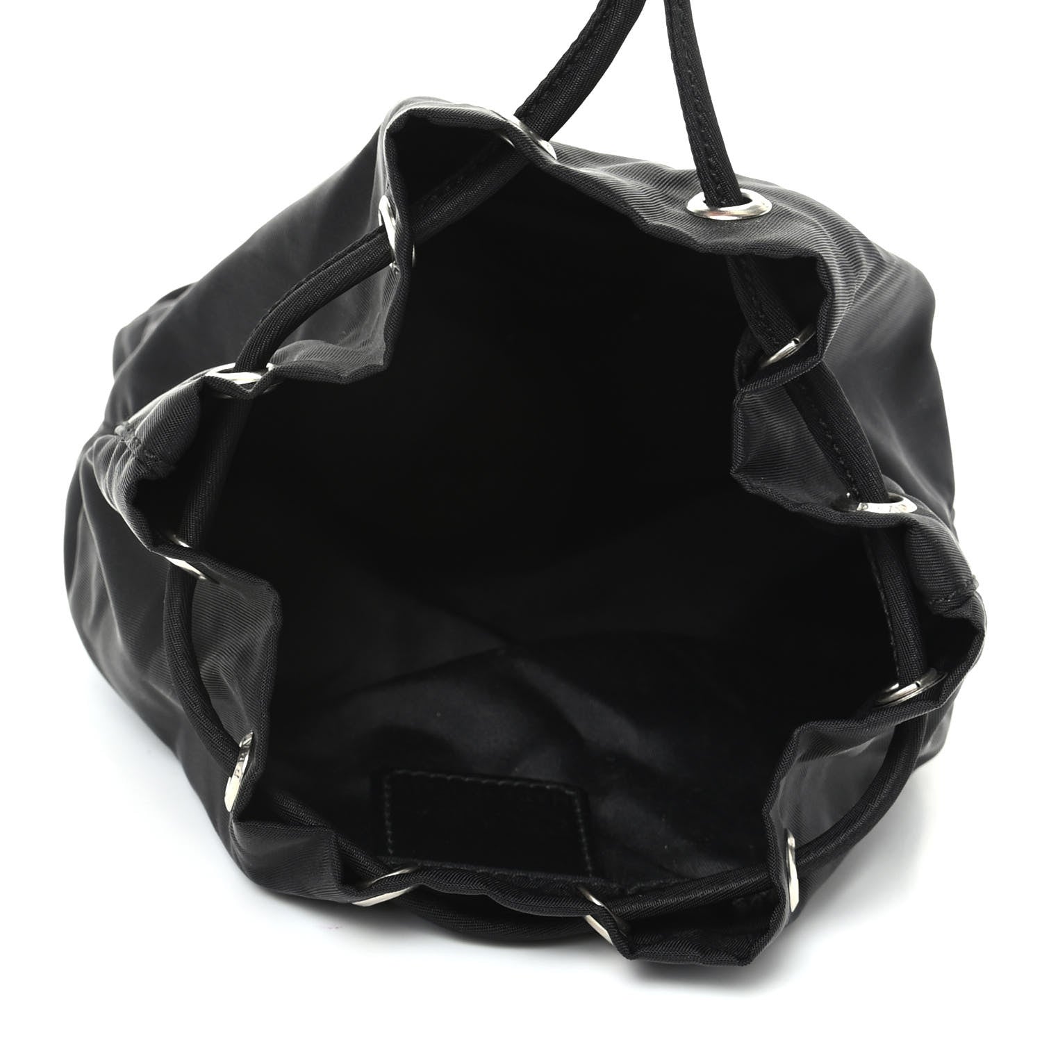 Prada Saffiano Tessuto Nylon Vela Bucket Wristlet Black 5 of 8